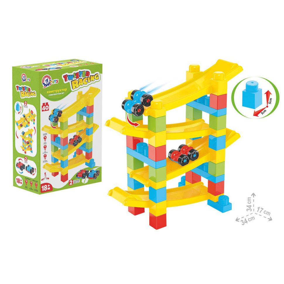 Дитячий конструктор "Закручені гонки" 9581TXK з машинками Вінниця - фото 3