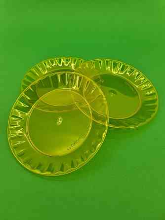 Тарілка одноразова 160 мм Склоподібна Жовта (10 шт) Харків