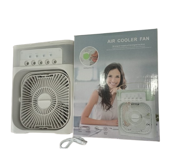 Вентилятор Air Cooler Fan USB з зволожувачем повітря та підсвічуванням (Білий) Вінниця - фото 11