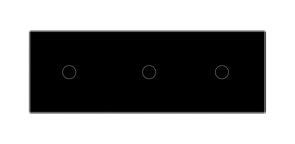 Розумний сенсорний прохідний/перехресний вимикач 3 сенсори (1-1-1) Livolo чорний скло (VL-C703SZ-12) Коломия - фото 4