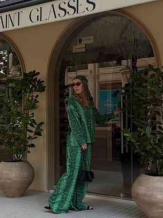 Жіночий стильний літній костюм двійка  софт принт Одеса