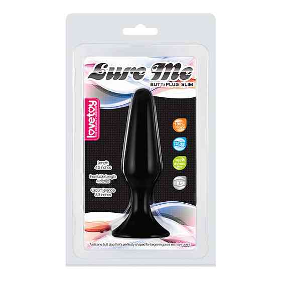 Анальна пробка - Lure Me Butt Plug S Black Sex Aura Київ
