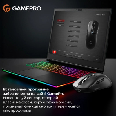 Мышка GamePro Genesis Airmaster Wireless/Bluetooth/USB Black (GM167B) Винница - изображение 7