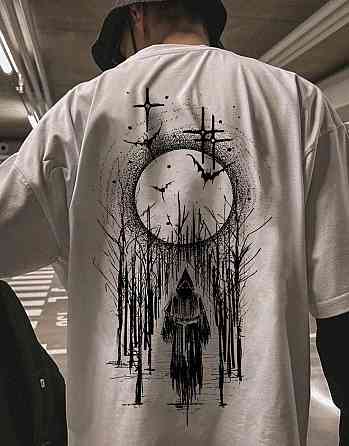 Футболка чоловіча с принтом  46 Біла 2664092810 Дніпро