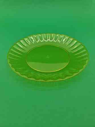 Тарілка 205 мм склоподібна, жовта, 10 шт/уп Харків