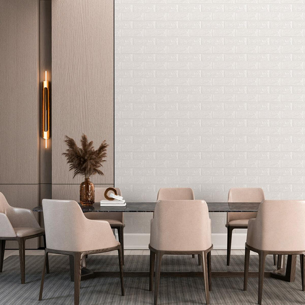 3D панель самоклеющаяся кирпич 700х770х5мм Белый Матовый (001-5M) SW-00000587 Киев - изображение 5