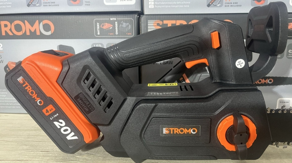 Аккумуляторная цепная пила STROMO AAS-42 шина 30см/ акб 4А/г/ЗУ/Олива. Харьков - изображение 5