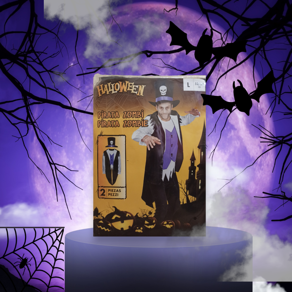 Костюм Зомби Пират для вечеринки на Хеллоуин фрак, шляпа размер L-XL черный Киев - изображение 4