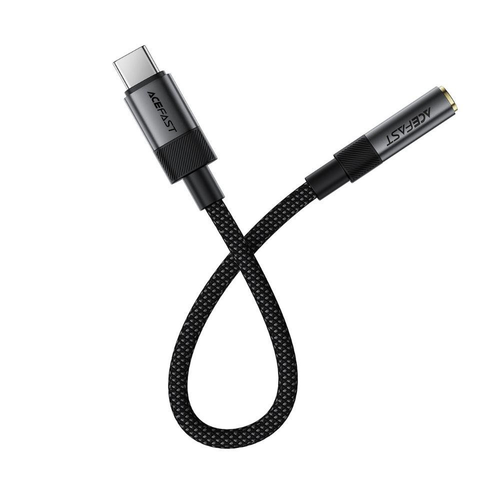 Аудіокабель ACEFAST J12 Type-C to 3.5mm female, nylon braid, 0,15m, Black Одеса - фото 4