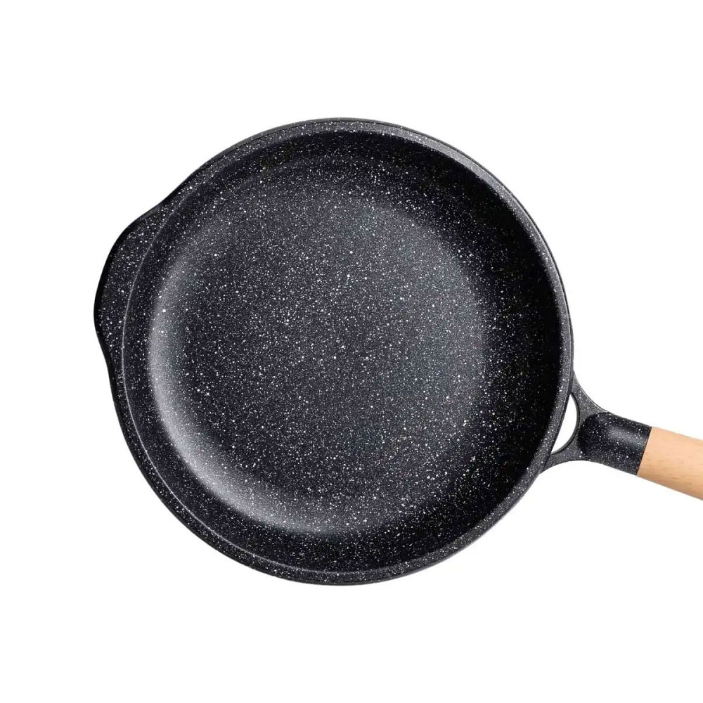 Алюмінієва сковорода 1,5 л, мармурове антипригарне покриття Ø 26 см, товсте дно MGC чорний HP-4-419B Коломия - фото 4