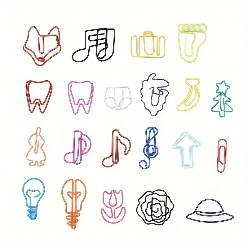 Набір декоративних скріпок у формі фігурок (30 шт) — рандомний вибір дизайну Київ - фото 1