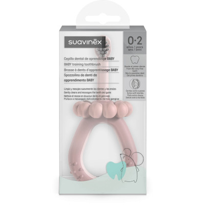 Дитяча зубна щітка Suavinex STAGE 1 з масажером від 0 до 2 років, рожева (403013) Вінниця - фото 3