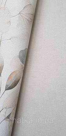 Обои виниловые на флизелине Rasch County Living метровые однотонные матовые под ткань лен светло- бежевые Киев