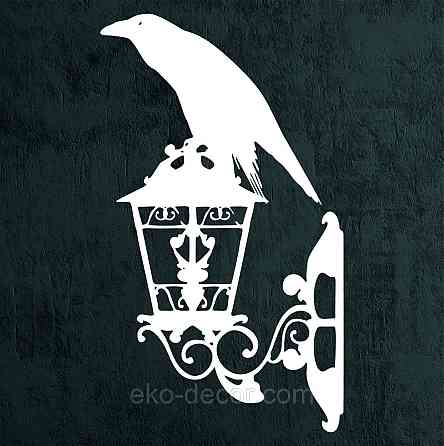 Декоративне настінне 3D Панно «Ворон» Декор на стіну з об'ємом Київ