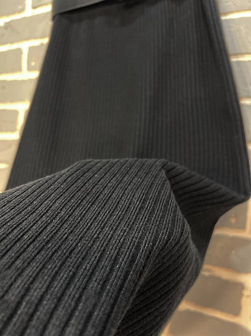 Юбка женская My fashion 6016 вязка рубчик ровная с ремнем 44-48 черная, черный, 44-48 Киев - изображение 8