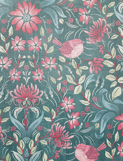 Шпалери вінілові на флізеліні A.S.Creation Maison charme 0.53x10 квіти листя птиці бордові зелені бірюзові Київ - фото 1