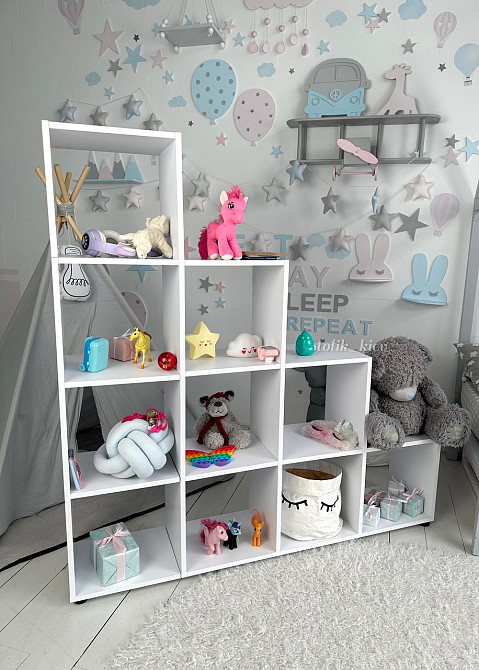 Стелаж дитячий пірамідка. Полиця для іграшок та книг Київ - фото 6