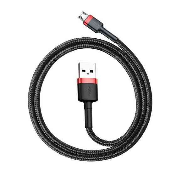 Кабель Baseus Cafule Cable USB For Micro 2.4A 1m Red+Black Київ