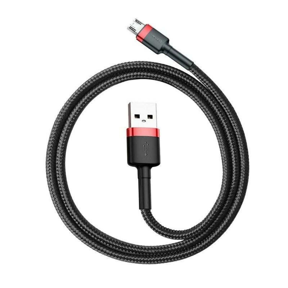 Кабель Baseus Cafule Cable USB For Micro 2.4A 1m Red+Black Київ - фото 4