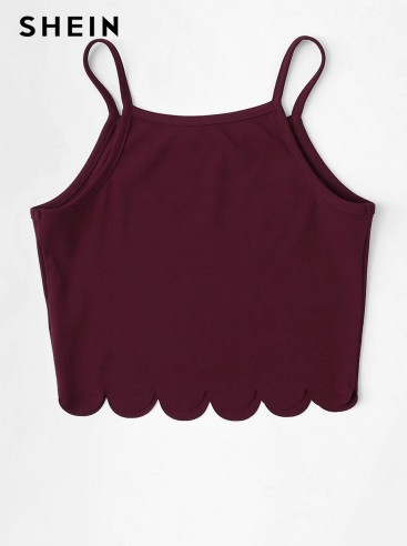 Жіноча коротка майка Shein XS бордовий Київ - фото 2