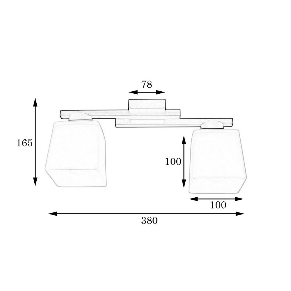 Люстра потолочная на два плафона MSK Electric Dublin под лампы Е27 серебро NL 16610-2 SL Одесса - изображение 4
