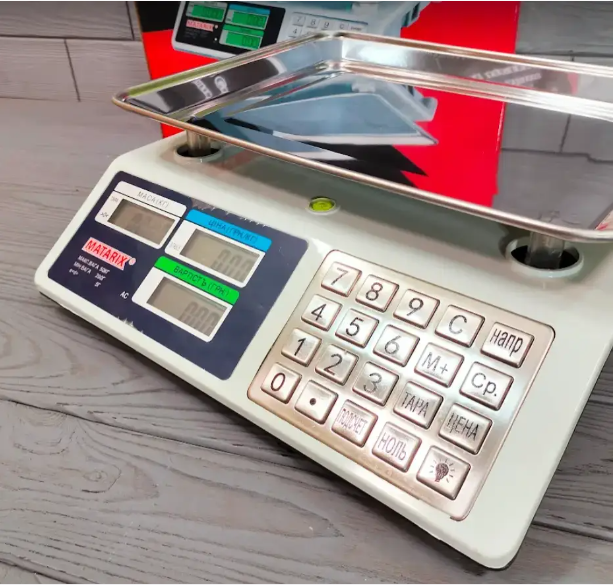 Ваги торгові MATARIX MX-414 S MB 50кг, працюють від акумулятора або мережі, до 48 годин роботи, дисп Київ - фото 5