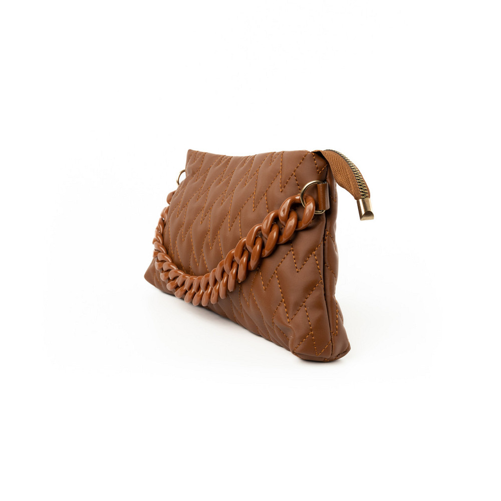 Сумка женская стильная, качественная красивая стеганая сумочка с ручкой-цепочкой, женский клатч, Коричневый Каменец-Подольский - изображение 2