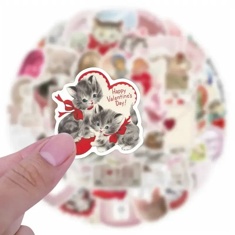 Набір вінілових стікерів рожеві естетичні 60 штук – наклейки для декору, щоденника, подарунків, блокнотів Київ - фото 2