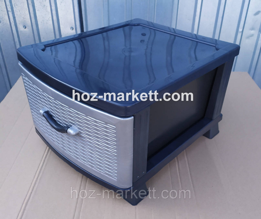 Комод пластиковый на 1 ящик серый Харьков - изображение 8