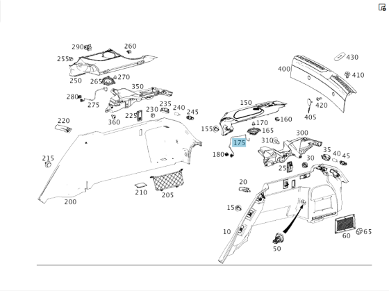 Mercedes-Benz  A2925402505 Джгут дротів на динаміки в обшивці багажника GLE Coupe C292 Одесса