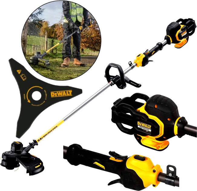 Професійна акумуляторна безщіткова коса (тример) DeWALT DCM571N : без АКБ,косіння 38 см, ніж і жилка Київ - фото 7