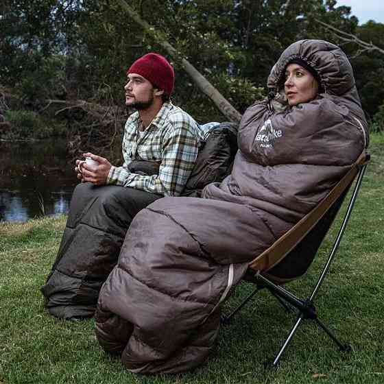 Спальник з капюшоном Naturehike U150 NH20MSD07, (11°C), правий, коричневий Київ