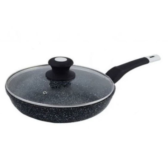 Кулинарная сковорода с антипригарным покрытием UNIQUE, Сковорода фирменная гриль удобная RA-90 Львов - изображение 7