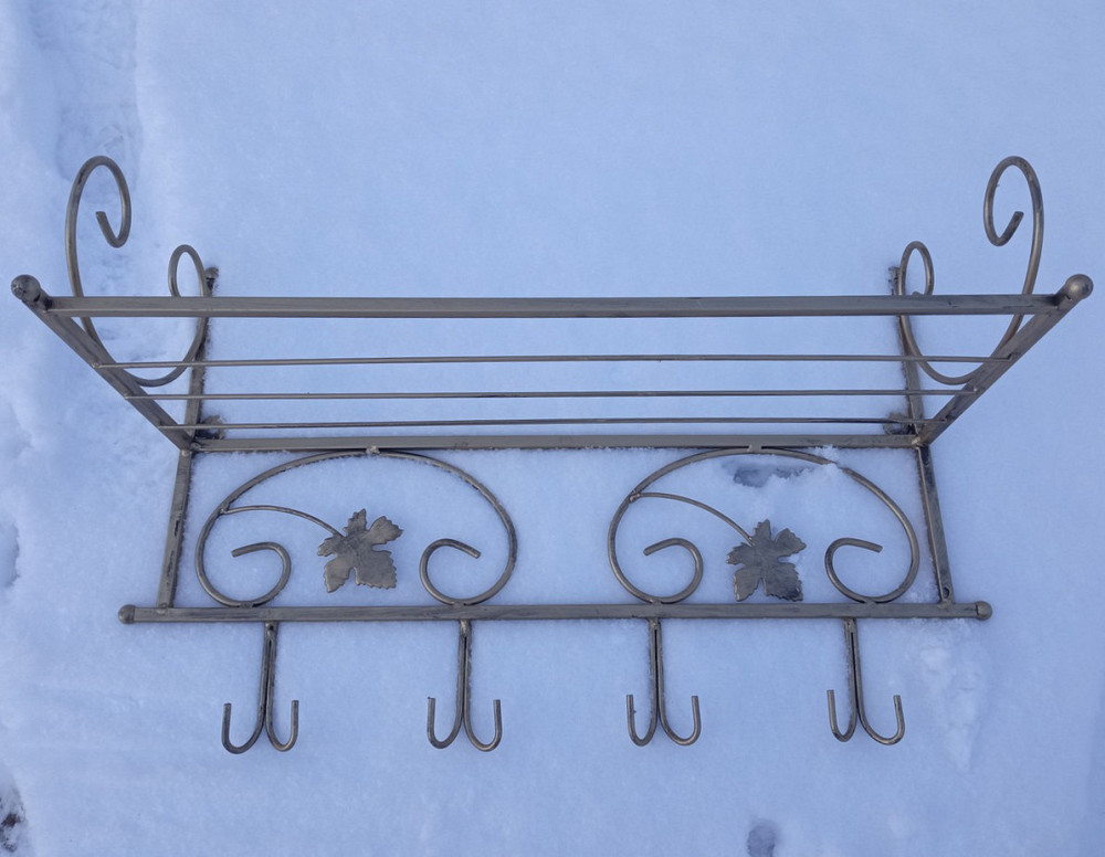 Вешалка кованая настенная малая M-080 для одежды Киев - изображение 1