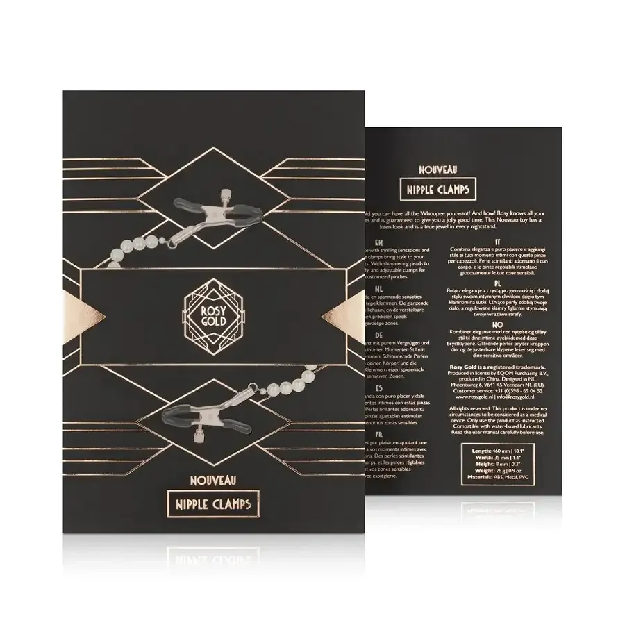 Затискачі для сосків з перлинним ланцюжком Rosy Gold - Nipple Clamps Pearls Львов - изображение 8