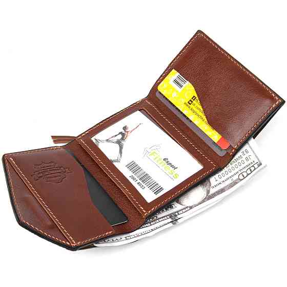 Оригінальне портмоне для чоловіків Коричневий (GRANDE PELLE) Київ