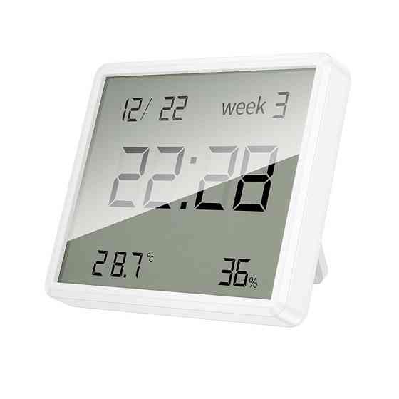 Термогігрометр HOCO HX41 Indoor electronic clock with hygrothermometer White Київ