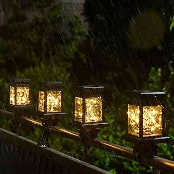 Вуличний світильник на сонячній батареї 12,5х9см, Теплий білий / Садовий ліхтар підвісний / Ліхтар для саду Київ