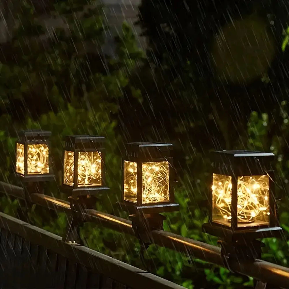 Вуличний світильник на сонячній батареї 12,5х9см, Теплий білий / Садовий ліхтар підвісний / Ліхтар для саду Київ - фото 5