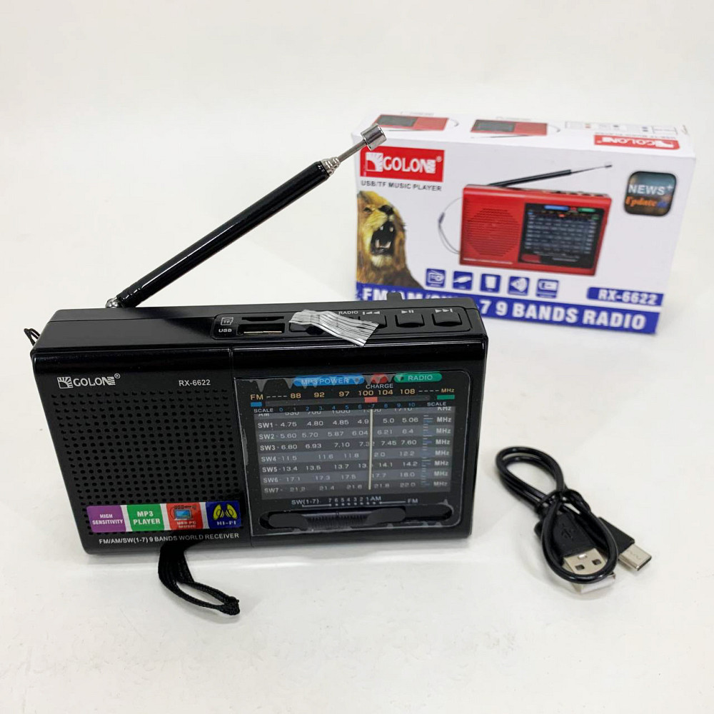 Радио с слотом для флеш-накопителя MP3 USB Golon RX-6622, Ретрорадио, Радиоприемники fm диапазона PZ-65 Львов - изображение 12