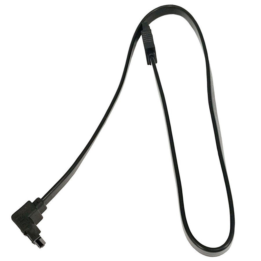 Кабель SATA 7pin F/F, L-конектор, 40см, чорний Винница - изображение 1