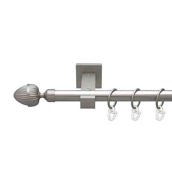 Карниз Orvit Одеон металевий однорядний техно гладка труба кільце металеве Сатин 19 мм 240 см (00-00027305) Львів