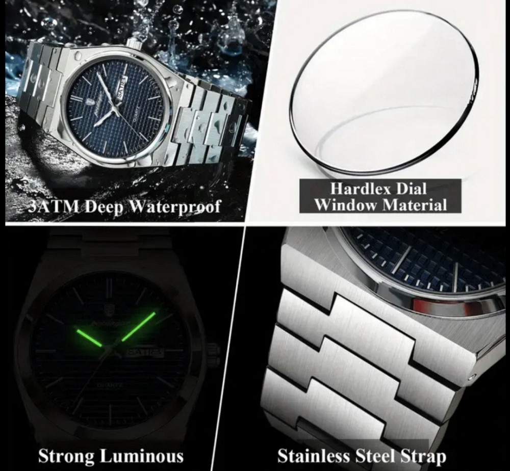 Годинник/часы POEDAGAR silver-black Original. Киев - изображение 2