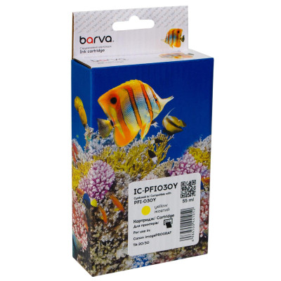 Картридж Barva Canon PFI-030Y (3492C001AA) 55 мл, yellow (IC-PFI030Y) Винница - изображение 1