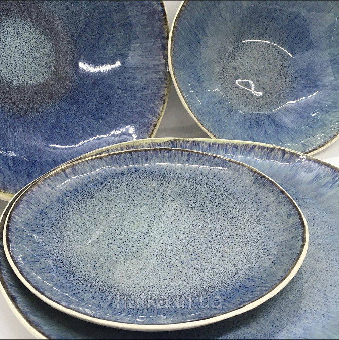 Тарілка Olens "Всесвітня" 20,5х2,5 см кераміка блакитна Київ - фото 2