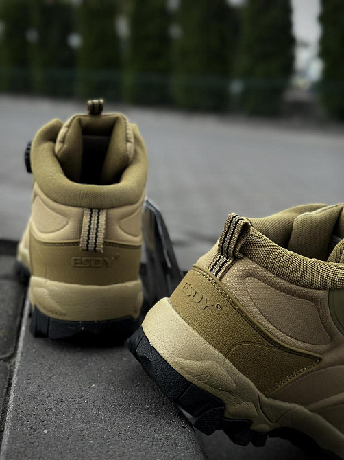 Тактические ботинки койот цвета для мужчин, демисезонная военная обувь, комфортные и износостойкие Львов - изображение 10