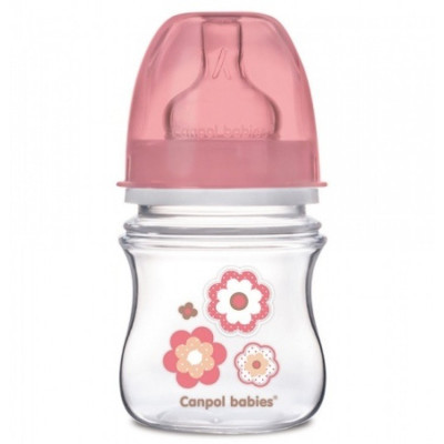 Бутылочка для кормления Canpol babies с широким горлышком Newborn baby, 120 мл, розовая (35/216_pin) Винница - изображение 1