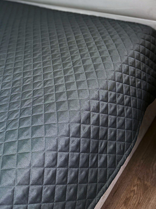 Ecotton Покривало Ecotton 220х240 см антиалергенне з полісатину сірого кольору Nid Grey Киев - изображение 1