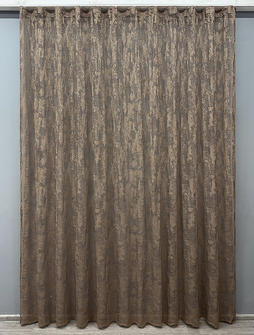 Тюль жакард, коллекція "Мармур Al-1", колір коричневий 1665т Київ - фото 8