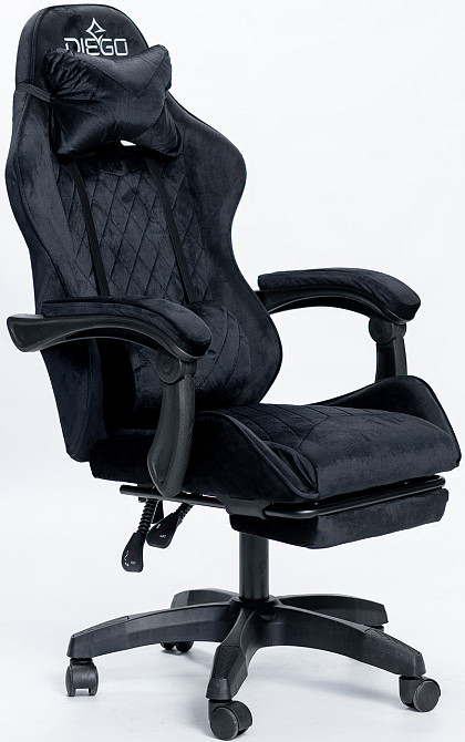 Крісло геймерське DIEGO ALCANTARA PRO Black Київ - фото 3
